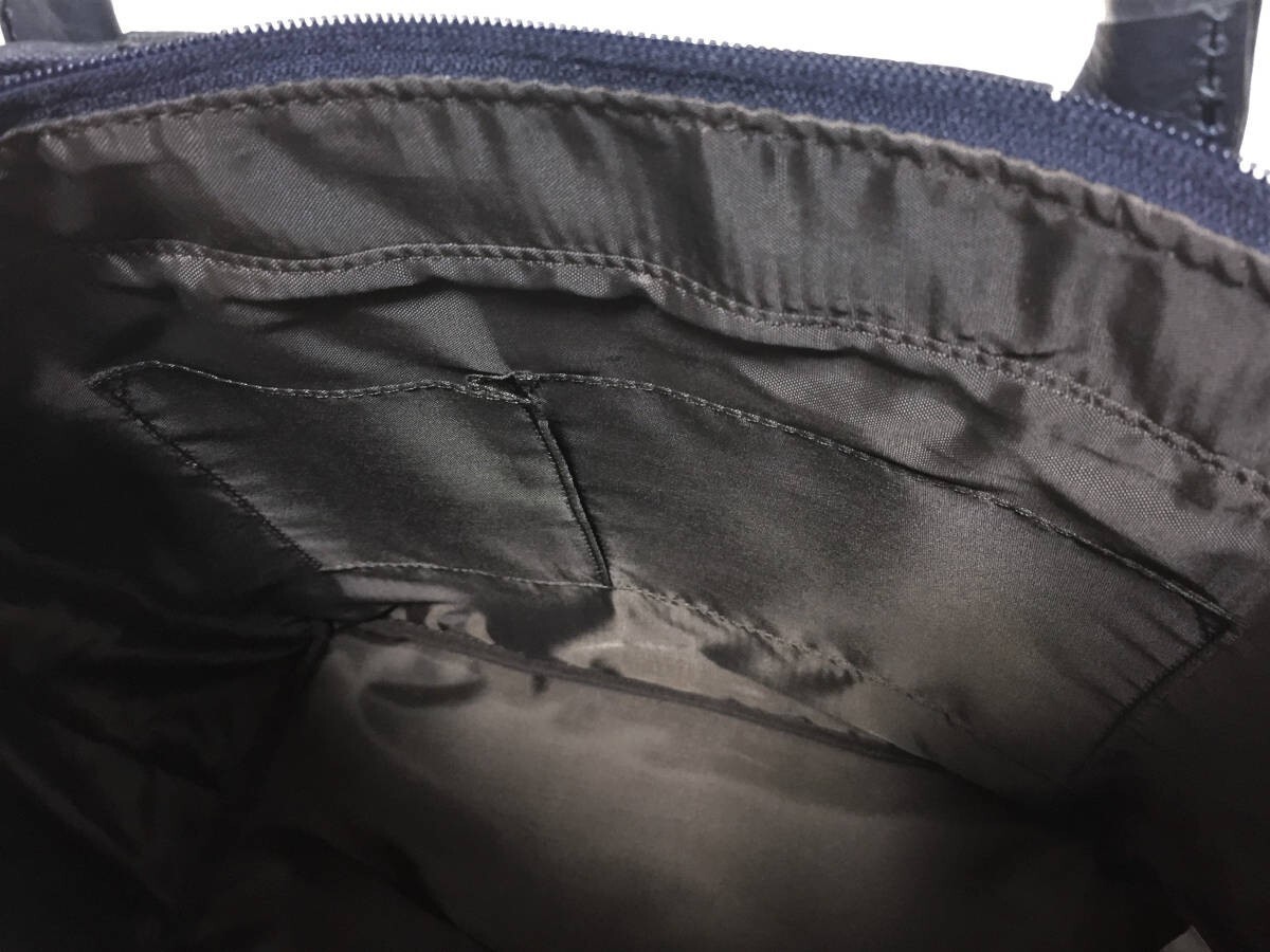  new goods unused Yoshida bag . bag leather tote bag dark navy 