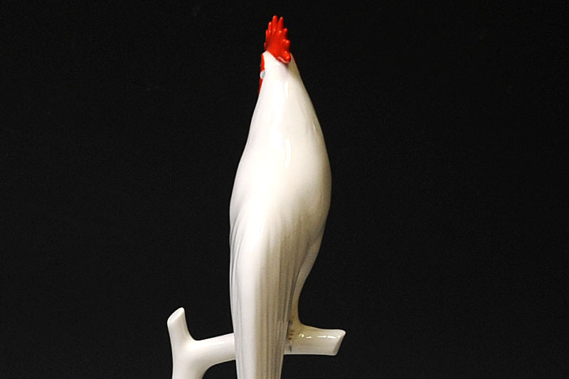 ●ノリタケ 尾長鶏 置物 フィギュリン オナガドリ ボーンチャイナ H約34cmの画像7