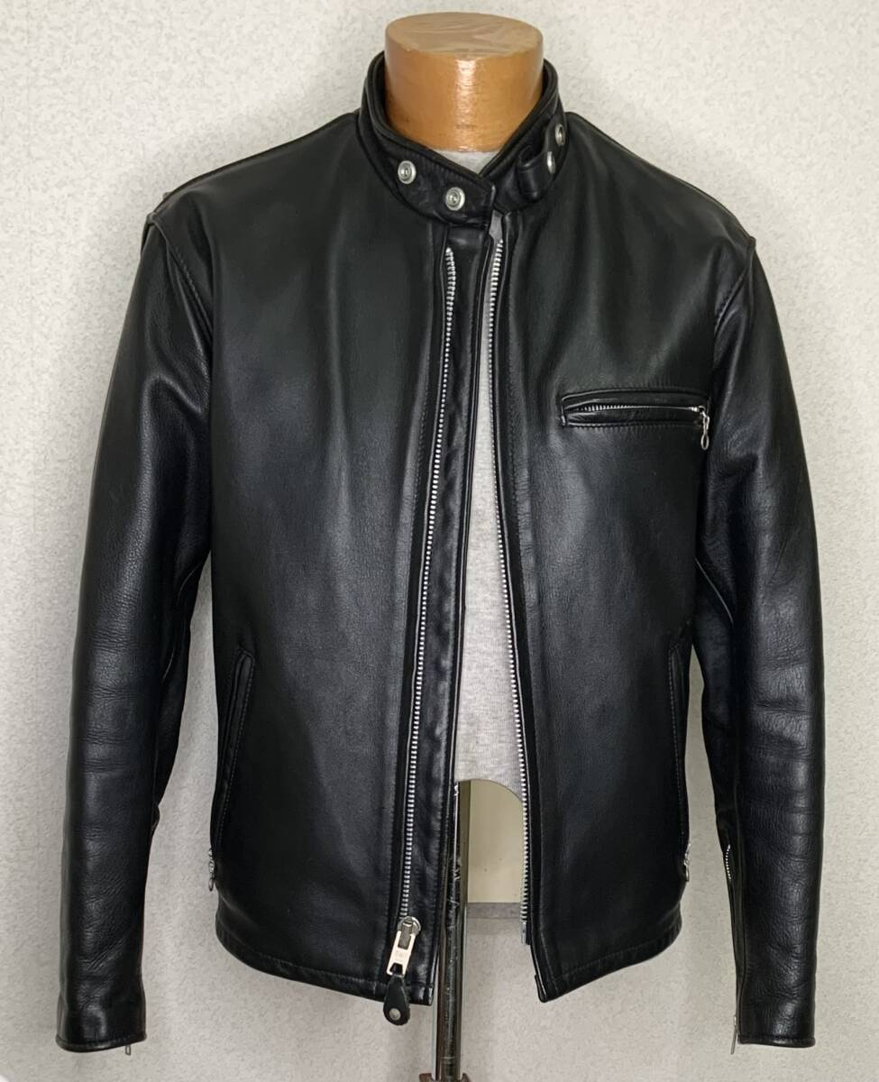 美品①schott【38】641ライナー付 米国製シングルライダース 牛革 美品①schott【38】641ライナー付 米国製シングルライダース 牛革