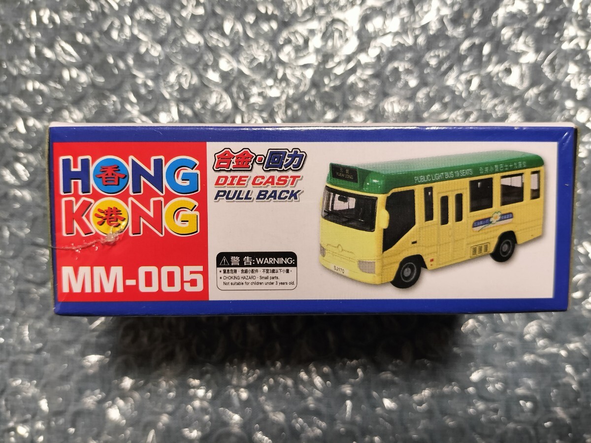 香港　バス　ミニバス　模型　海外　ミニカー　トヨタ　コースター　おおよそトミカサイズ　ダイキャスト　プルバック　おもちゃ_画像2