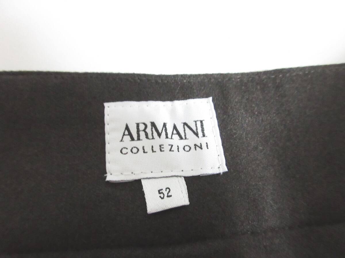 アルマーニコレツィオーニ ARMANI COLLEZIONI　ウール パンツ ダークブラウン 大きいサイズ レディース52 亥4860_画像5