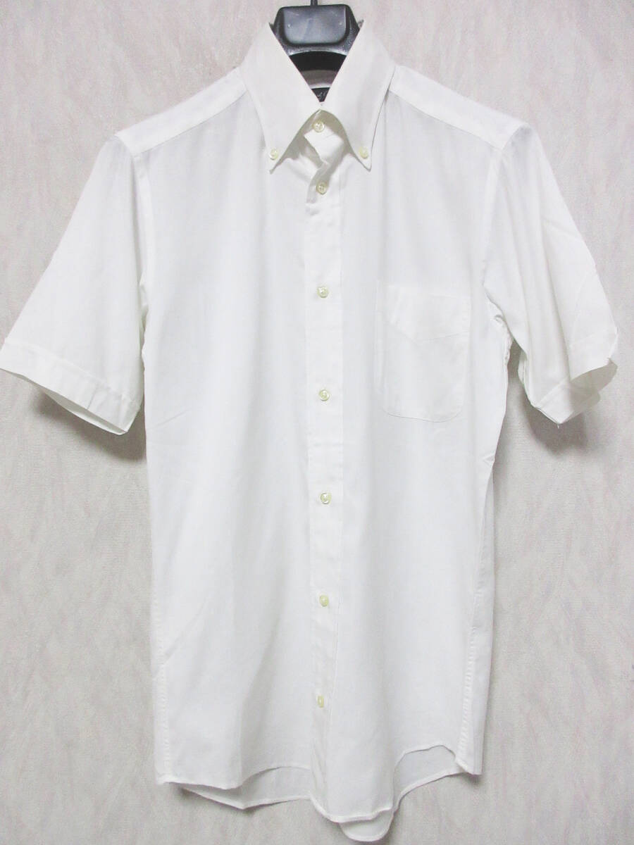  Inter National guarantee Lee Beams International Gallery BEAMS short sleeves button down shirt white S slim Fit .4869