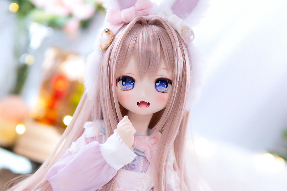 【sarara】DDH-01 セミホワイト肌 カスタムヘッド+舌パーツ+レジンアイ３種類（涙アイと十字架アイと通常のアイ）