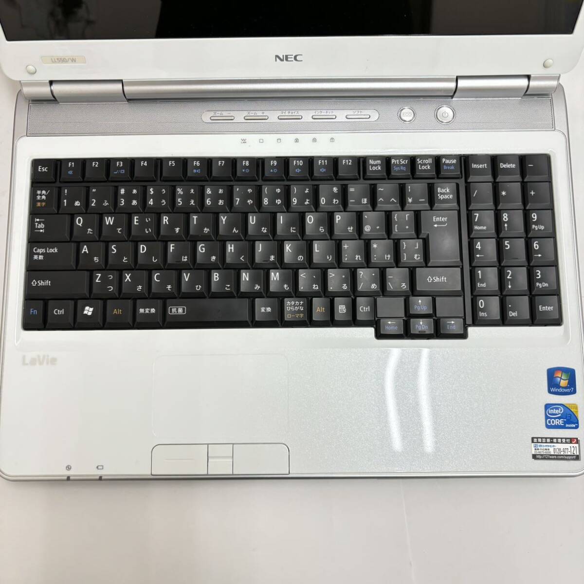 【お買い得】☆NEC ノートPC LaVie PC-LL550/W☆パソコン／Windows7／Core i3／2.13GHz／4G／ホワイト／DB0の画像5