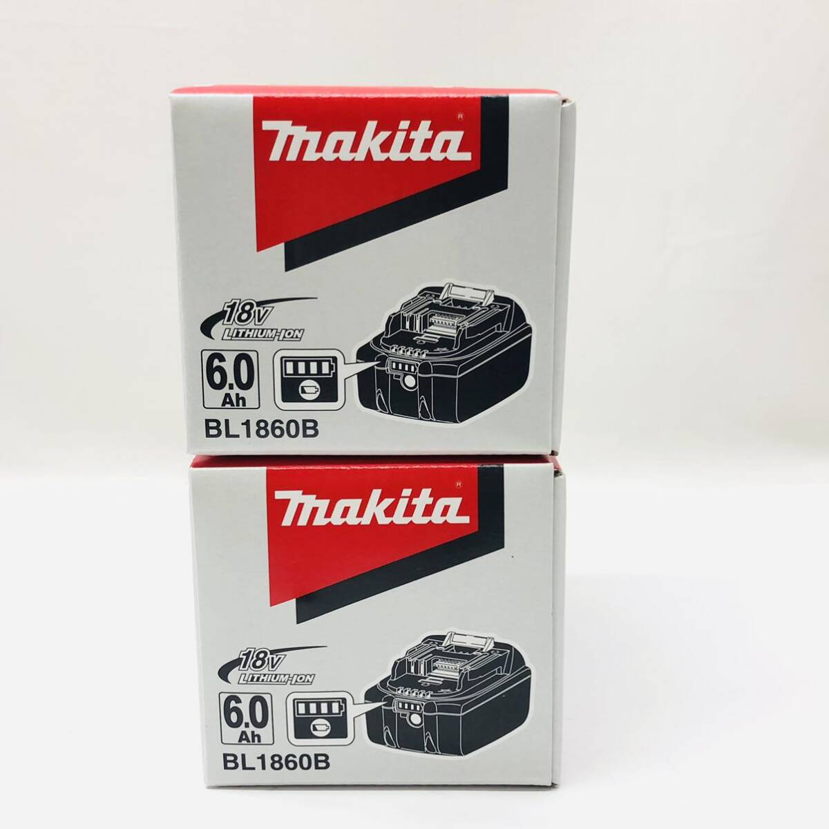 ■【未使用品】makita リチウムイオンバッテリー★BL1860B★マキタ★18V★6.0A★雪マーク/星マーク★2個セット★純正品★電動工具★EA5②の画像5