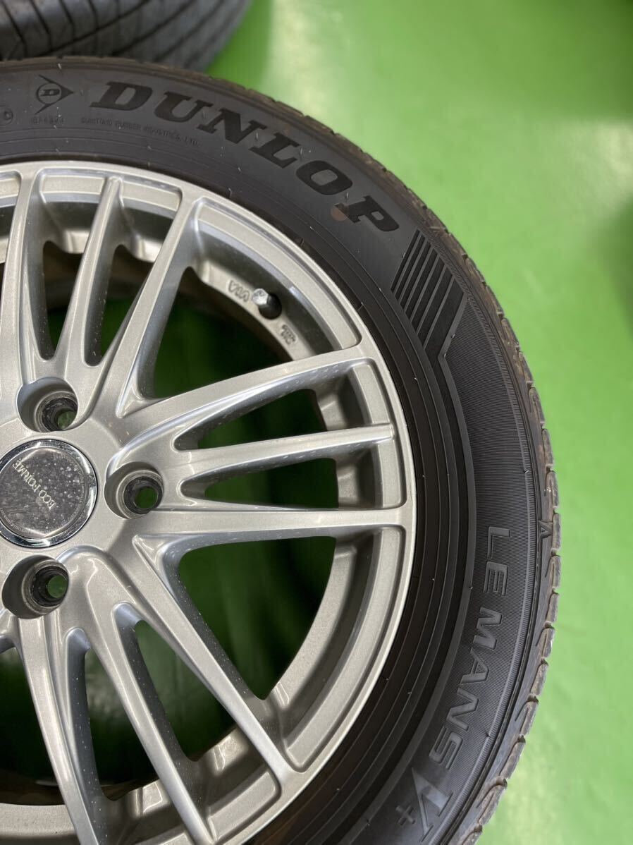 DUNLOP ルマンファイブプラス社外アルミ付きTOYOTA(トヨタ)アクアに使用185/60/R15 4本セットの画像1