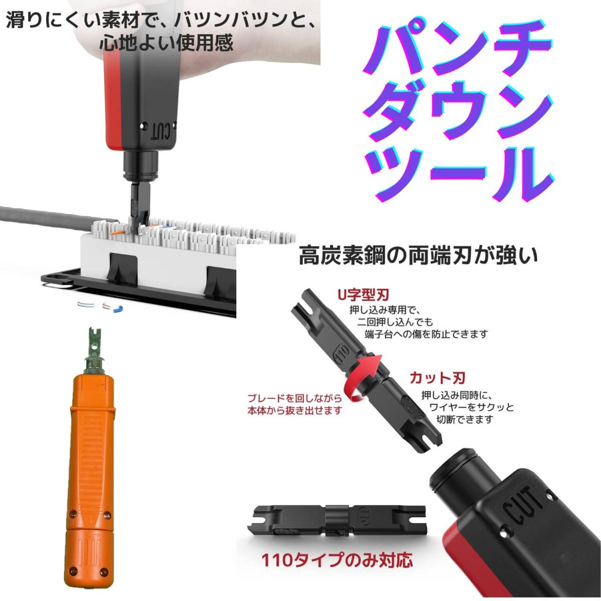 lan 自作キット lan 工具セット lan 圧着工具 LANケーブル自作工具キット 多機能lanチェッカー RJ45