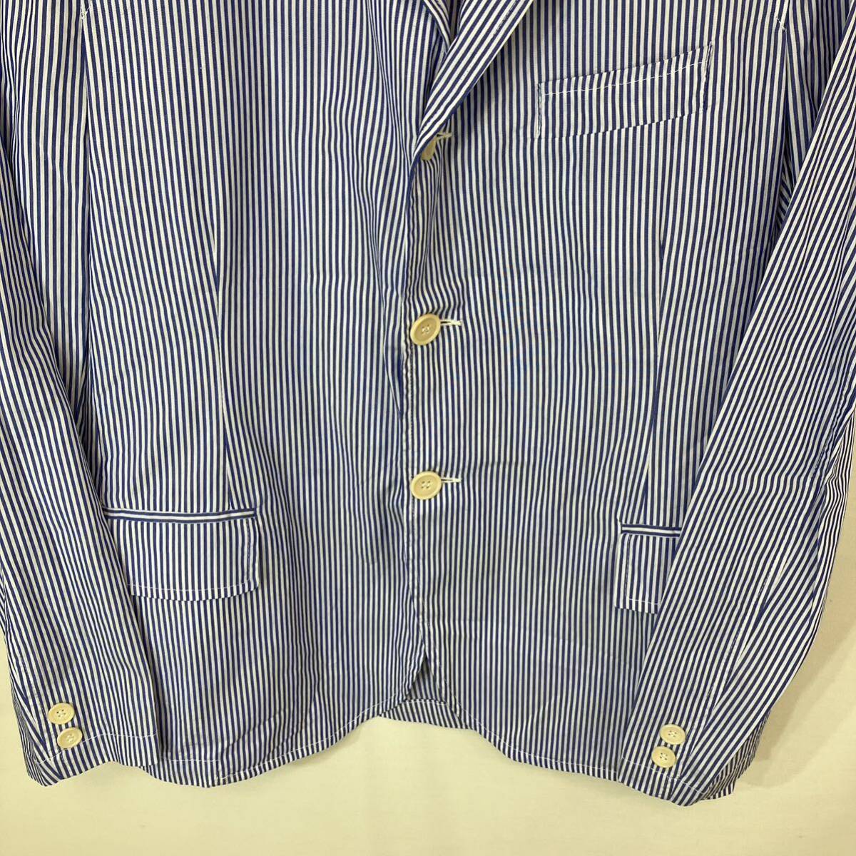 fraizzoli フライツォーリ　men's メンズ　トップス　サマー　マリン　ジャケット　ストライプ size:44/S collar:ライトブルー