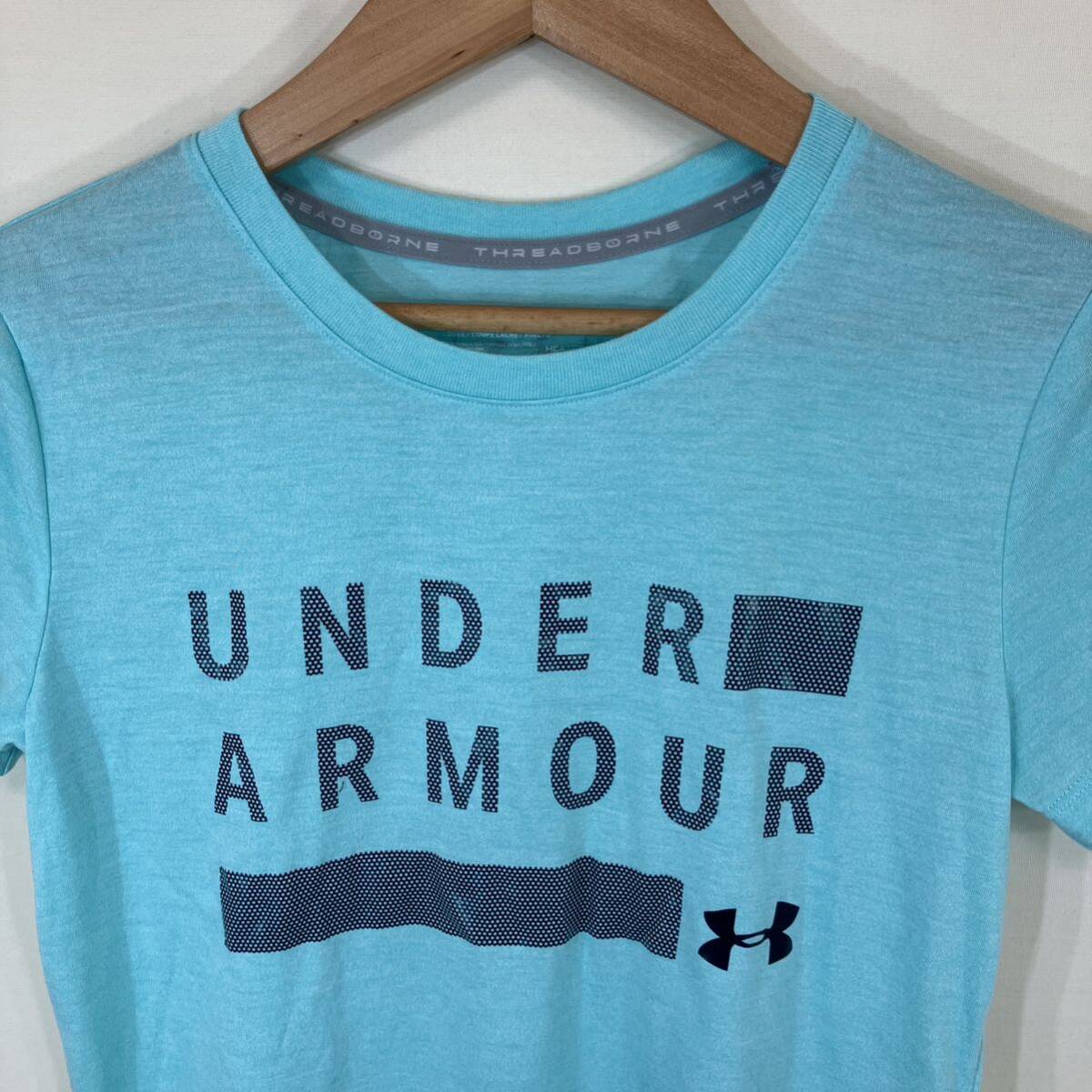 UNDER ARMOUR ladies スレッドボーントレイングラフィックツイストクルー　スポーツ　トレーニングウェア　tシャツ マラソン　MD_画像3