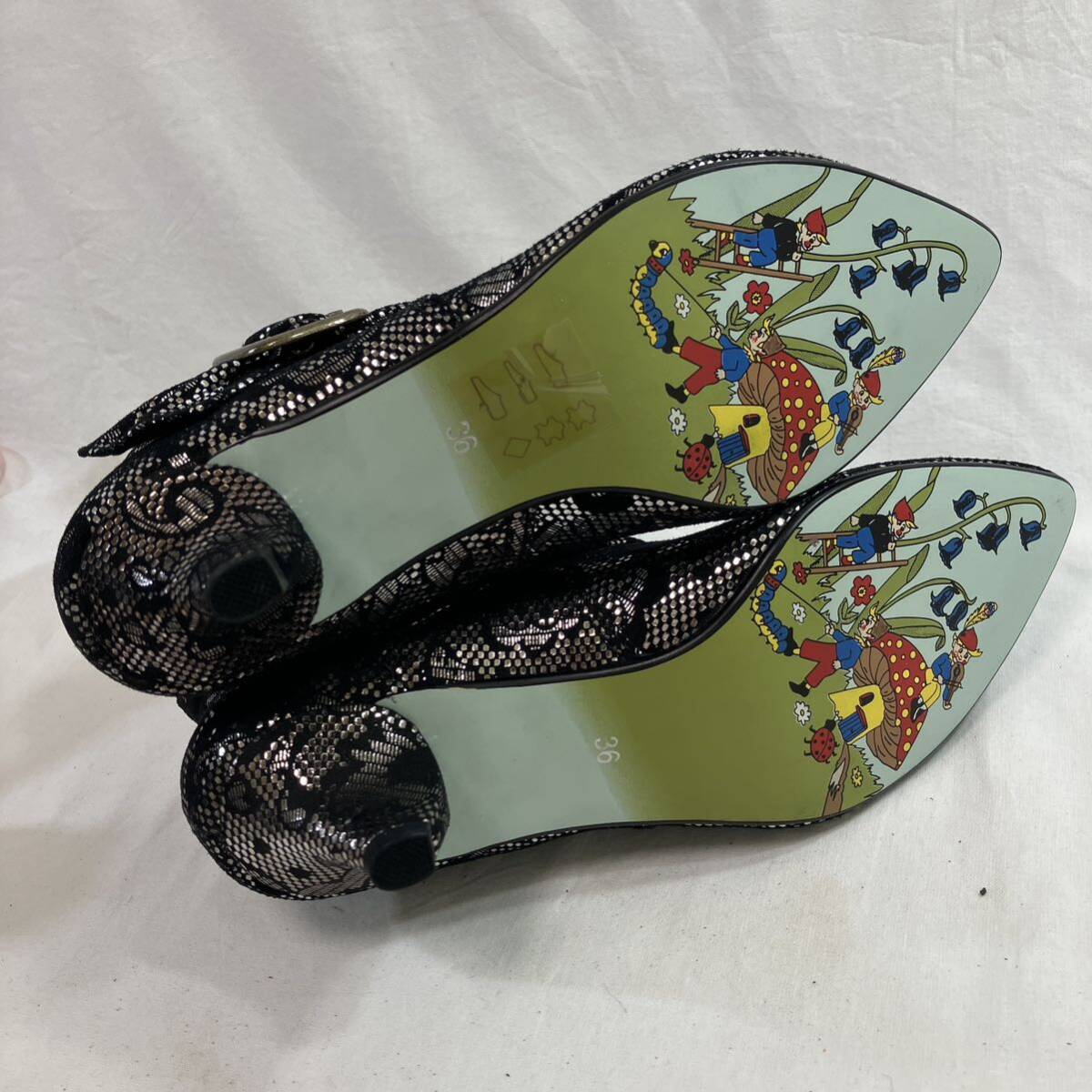 Irregular Choice イレギュラーチョイス　ladies レディース　ブーツ　個性的　インパクト　派手　 36 ヒール約4.5 collar: BLACK/PEWTER