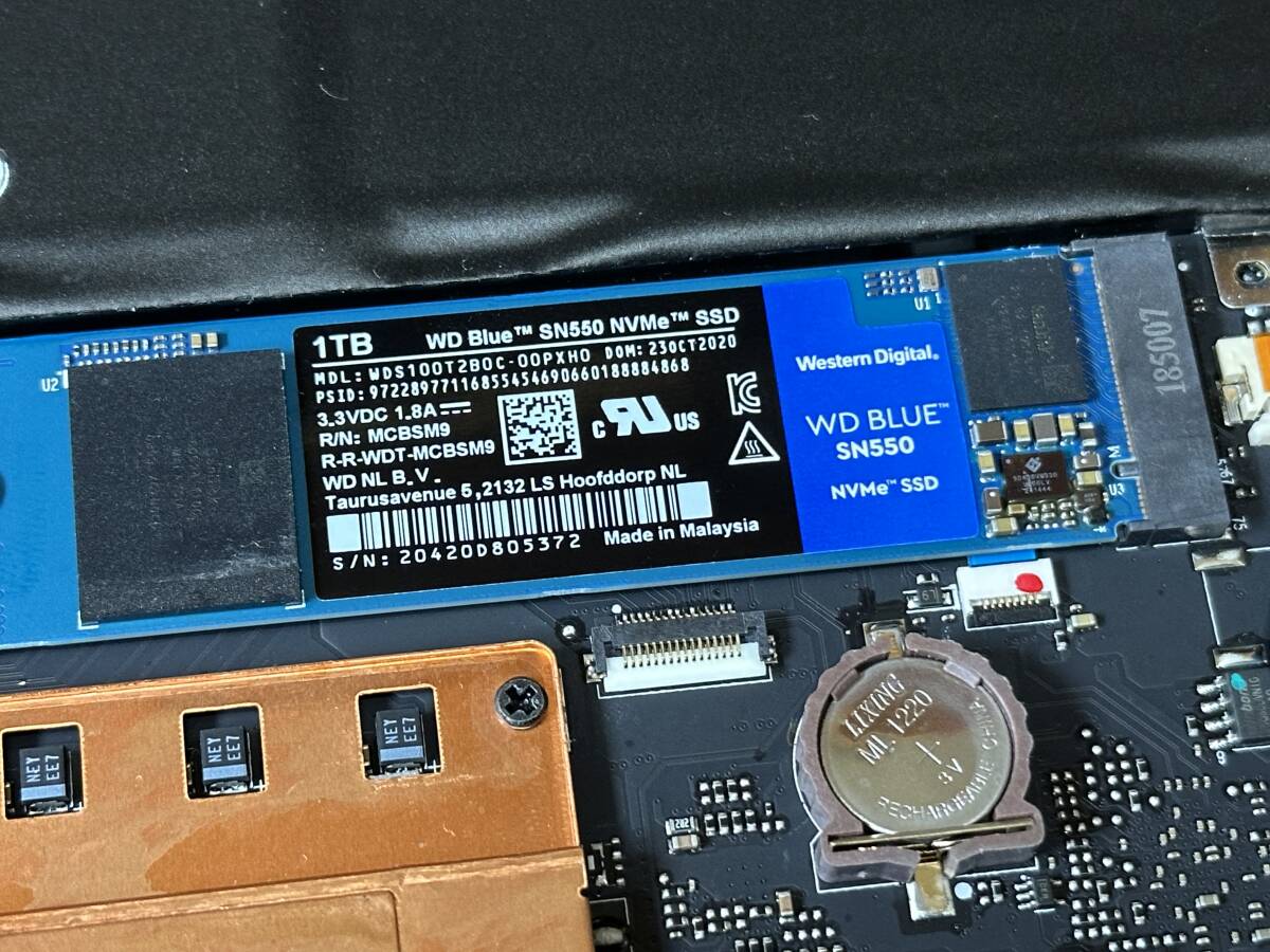 SSD 1TBへ変更済み