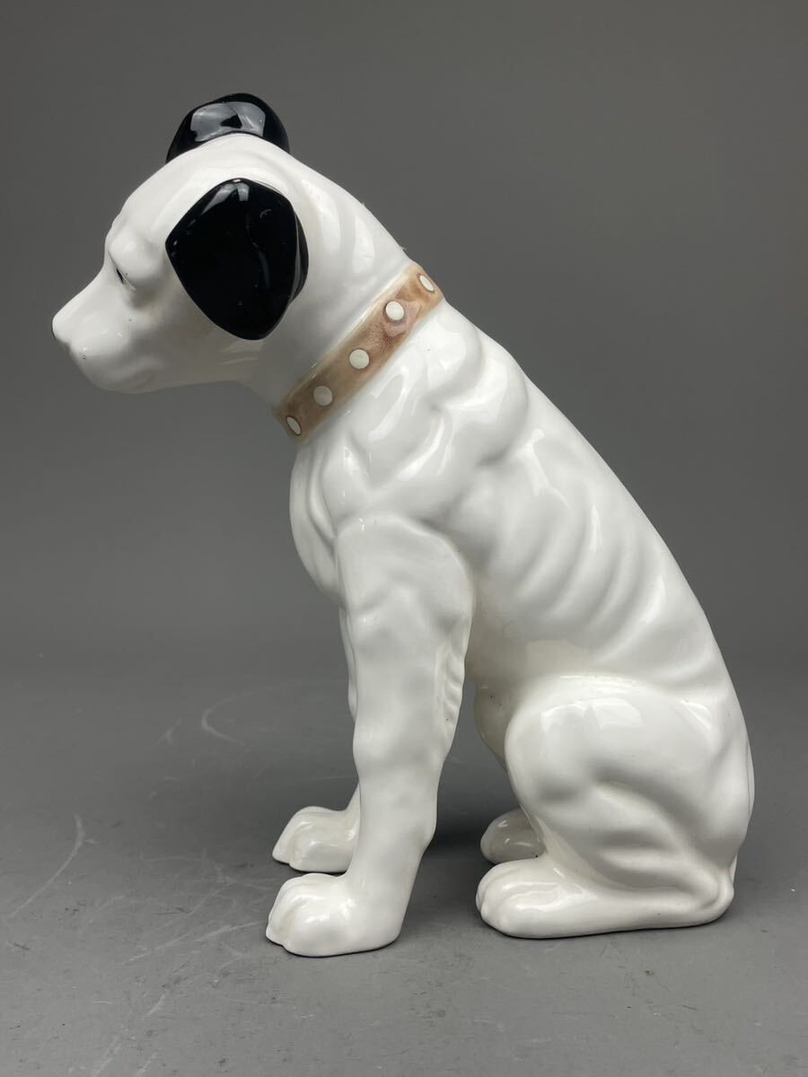 熊3) 昭和レトロ Victor ビクター犬 ニッパー君 置物 高さ23cm 陶器製 飾物 オブジェ インテリア 当時物 ニッパー犬の画像5