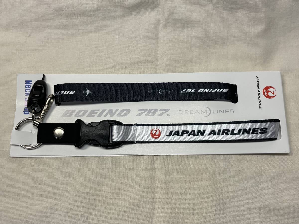 ■新品未使用■JAL BOEING787 Neck Strap■ジャル ボーイング787ネックストラップ■携帯ストラップ■日本航空 全日空ANAの画像3