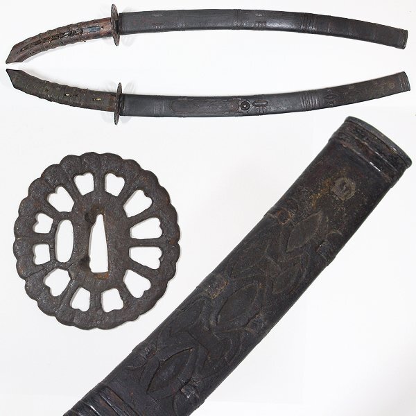 【TAKIYA】7177『 アイヌ刀拵 』 木彫 エムシ 儀式刀 刀装具 民藝 北海道 古美術 時代の画像1