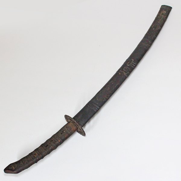 【TAKIYA】7177『 アイヌ刀拵 』 木彫 エムシ 儀式刀 刀装具 民藝 北海道 古美術 時代の画像3
