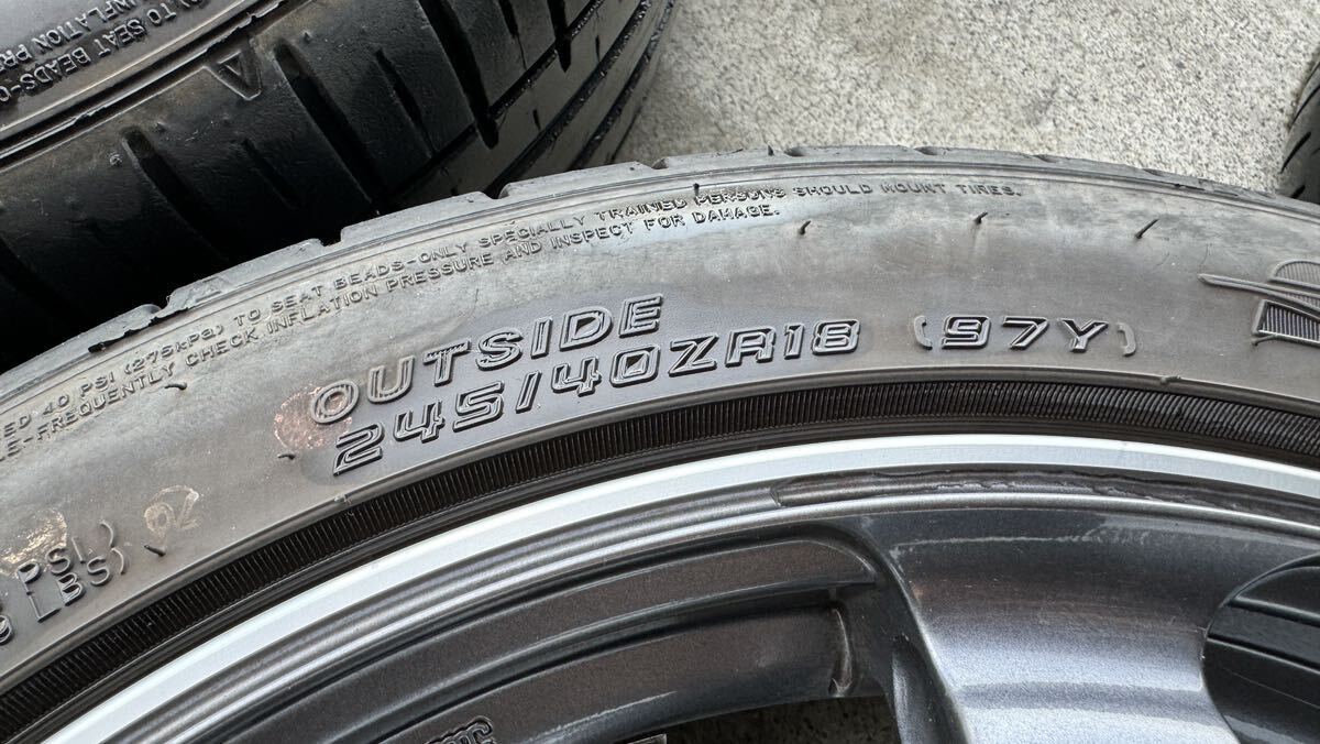 YOKOHAMA ADVAN TC-4 18インチ PCD120 5H 9J 53 ファルケン AZENIS FK510 245/40R18 2021年44週製造 ENKEI RAYS workの画像9