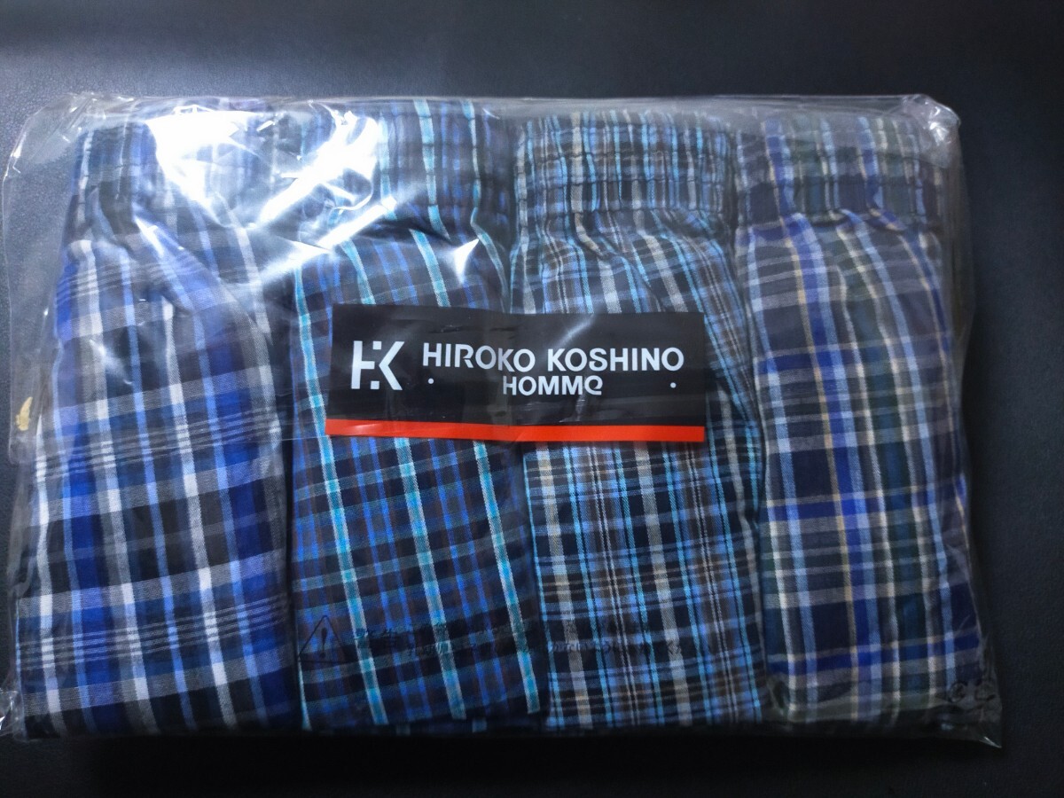 L 送料無料！即決！ヒロココシノ トランクス パンツ 【4枚組 】前開き メンズ紳士 インナー肌着下着 HIROKO KOSHINO _画像3