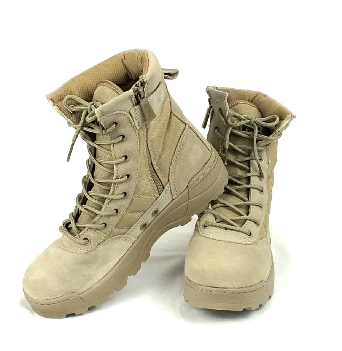 TAN 25.5cm military boots Tacty karu boots combat boots rider boots work shoes shoes side zipper mackerel ge men's boots 