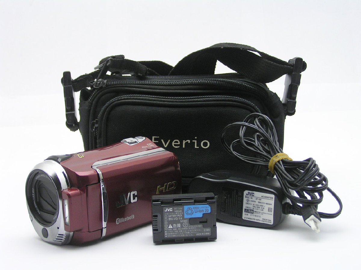 ★ハローカメラ★0152 JVC DIGITAL HD VIDEO CAMERA GZ-HM570-R 【 付属品あり】動作品 現状 1円スタート 即決有り_画像1