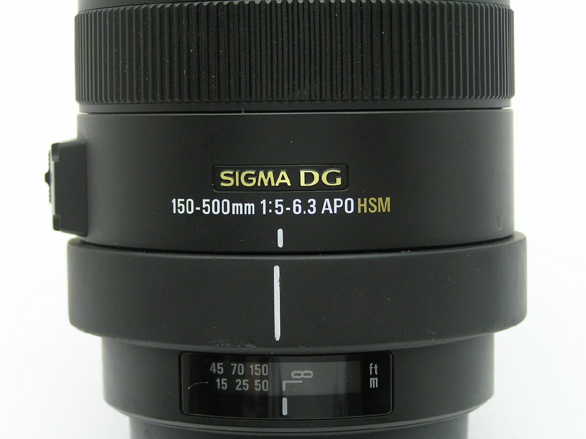 ★ハローカメラ★0298 CANON用 SIGMA DG OPTICAL STABILIZER(150-500mm F5-6.3 APO HSM)フード付 要清掃 動作品ジャンク 1円スタート 即決の画像4