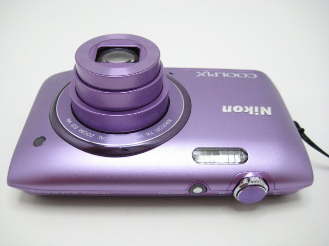 ★ハローカメラ★ 0258 Nikon COOLPIX S3500 パープル (2000万画素) 撮影.再生OK/おまけ充電池付 動作品 1円スタート 即決あり_画像3