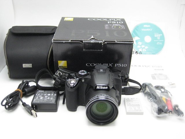 ★ハローカメラ★0461 Nikon COOLPIX P510/光学x42ズーム (1605万画素) 箱【 付属品あり】動作品 現状 1円スタート 即決有り_画像1