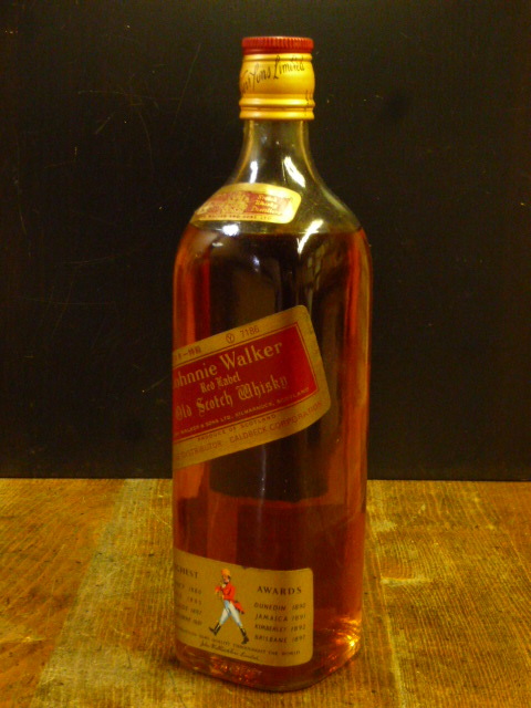 特級 ジョニーウォーカー赤ラベル 1970年代後半 Johnnie Walker Red Label 760ml 43度コールドベック正規 白黒裏ラメル  特・JWR-0404-Sの画像7