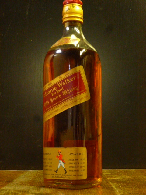 特級 ジョニーウォーカー赤ラベル 1970年代後半 Johnnie Walker Red Label 760ml 43度コールドベック正規 白黒裏ラメル  特・JWR-0404-Sの画像5