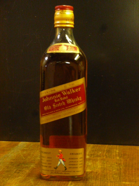 特級 ジョニーウォーカー赤ラベル 1970年代後半 Johnnie Walker Red Label 760ml 43度コールドベック正規 白黒裏ラメル  特・JWR-0404-Gの画像5