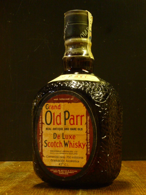 Grand「Old Parr」1970年代後半～流通 玉突き栓 斜立できる メキシコ経由750ml 43度 REAL ANTIQUE,,, グラガンモア Old Parr・RA-0421-Aの画像8
