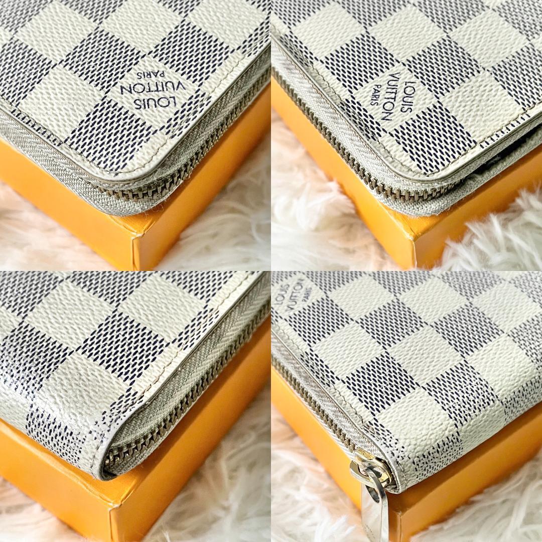 ⑨Louis Vuitton ルイヴィトン ダミエ アズール ジッピーウォレット ラウンドジップ ラウンドファスナー 長財布 カード 小銭 お札入れ_画像6