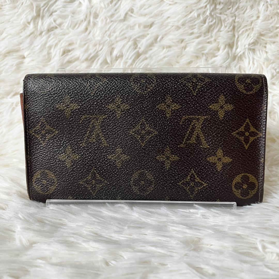 ③LOUIS VUITTON ルイヴィトン モノグラム ポルトモネ クレディ 小銭カード札入れ二つ折り長財布の画像3