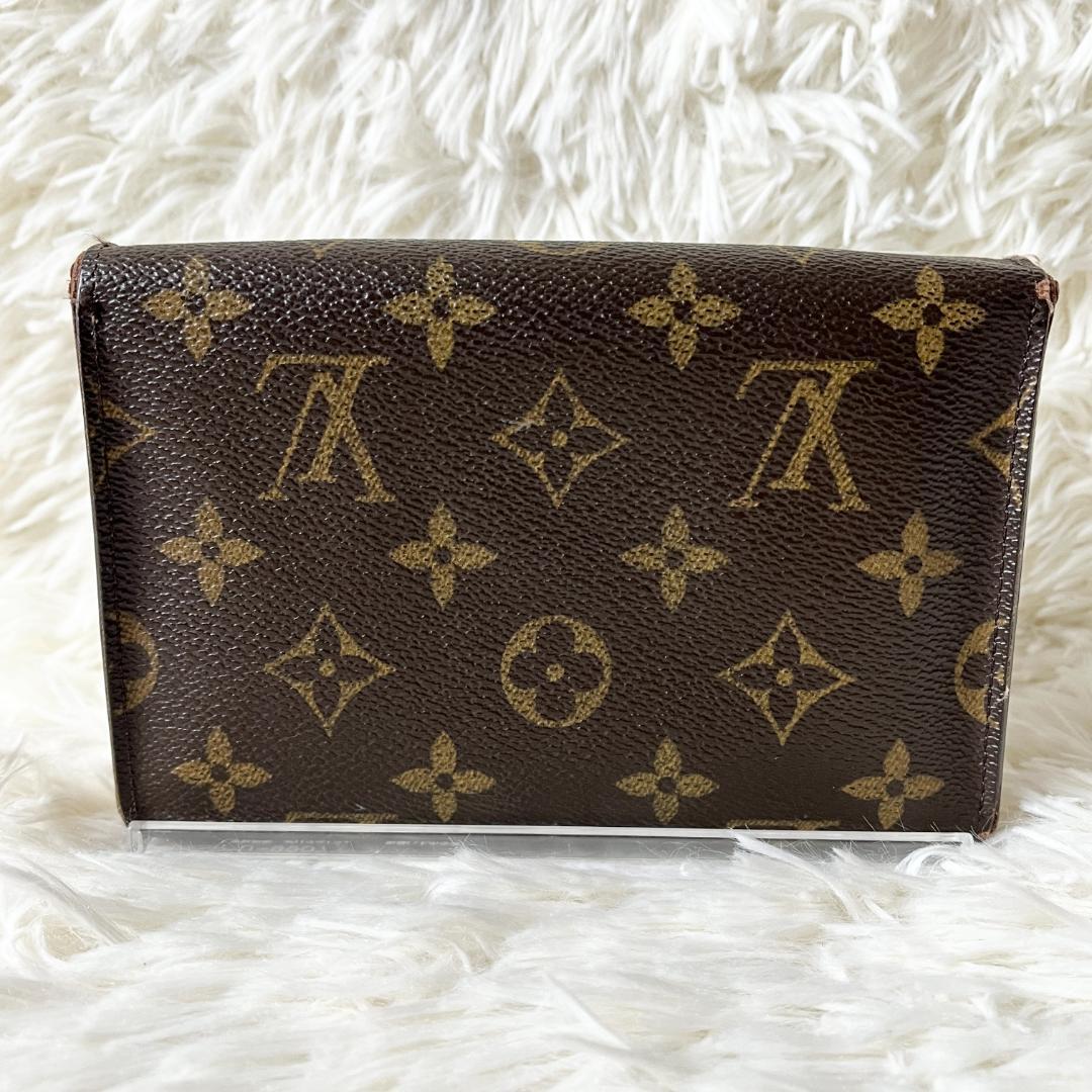 LOUIS VUITTON ルイヴィトン モノグラム ポルトトレゾール エテュイ シェキエ３つ折り財布 カード入れ 小銭入れ(コインケース) お札入れ_画像3