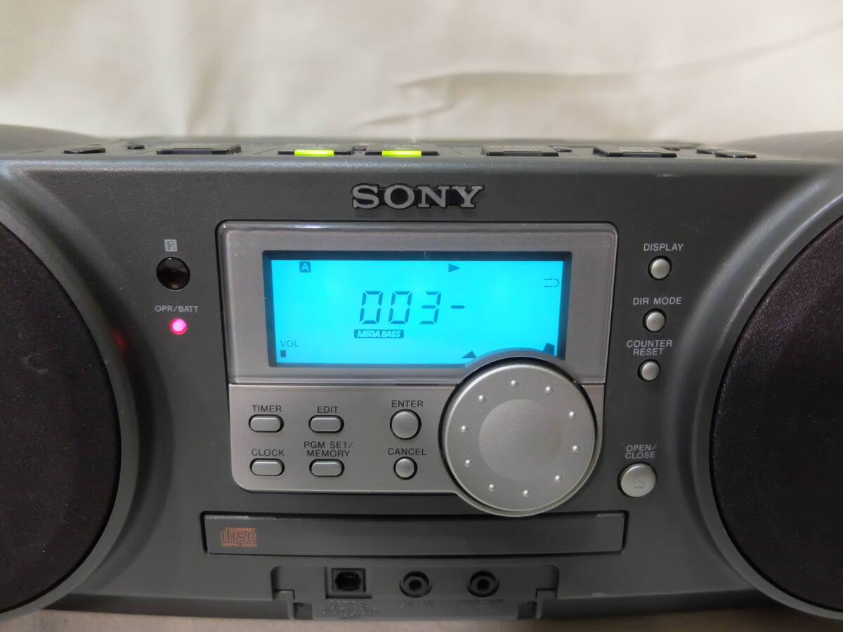 ソニー SONY ZS-D1 FM AM ラジオ CD Wラジカセ リモコン付きの画像4