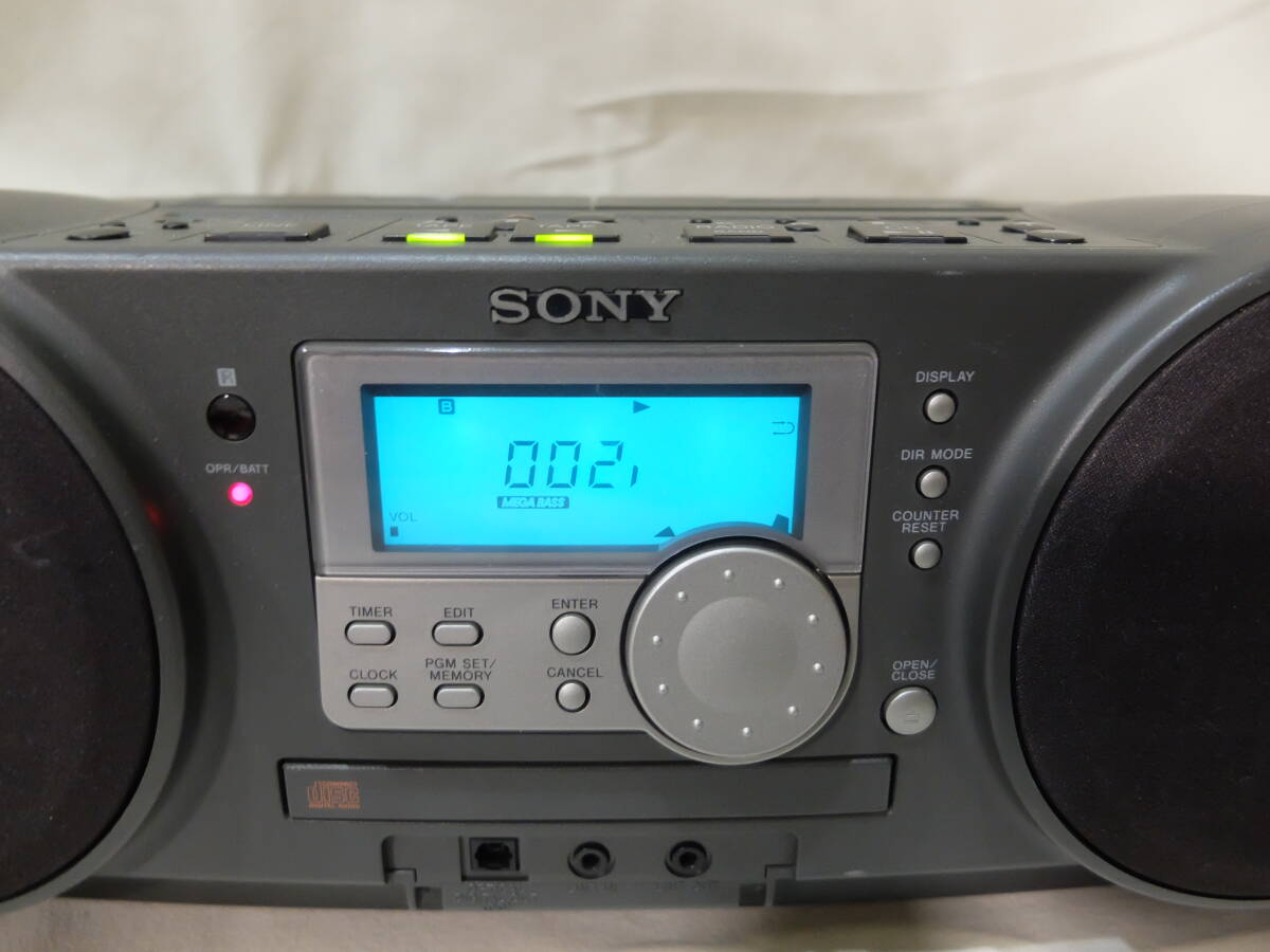 ソニー SONY ZS-D1 FM AM ラジオ CD Wラジカセ リモコン付きの画像5