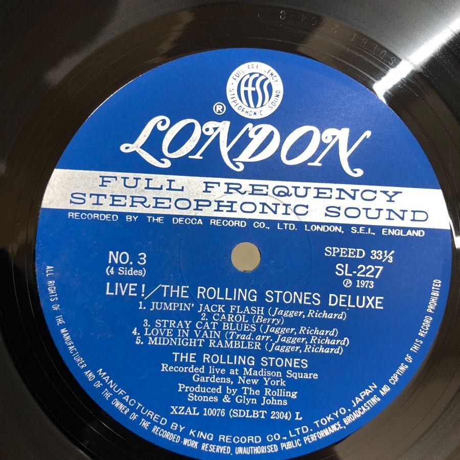 1▼ 2LP 国内盤 ライヴローリングストーンズデラックス ローリングストーンズ 帯なし ライナーあり SL226 2枚組 THE ROLLING STONESの画像9