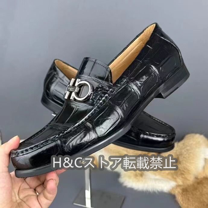  new goods size possible selection wani leather crocodile original leather coin Loafer worker hand work men's shoes leather shoes Loafer genuine article guarantee leather shoes light weight shoes 