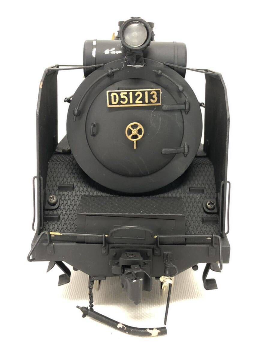 鉄道模型 蒸気機関車D51 D51213 蒸気機関車 模型 ゲージ幅 24mm 鉄道模型 長さ46cm 金属製 動作未確認 現状品 中古 保管品_画像3