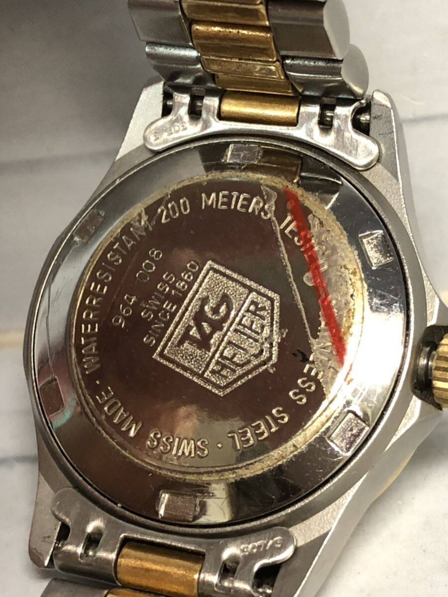 稼動品 TAG HEUER タグホイヤー 2000シリーズ 964.008 QZ ゴールド文字盤 レディース プロフェッショナル 200M デイト 中古 現状品 _画像8