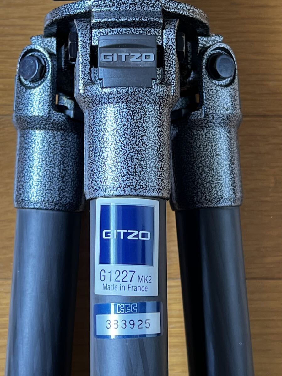 GITZO カーボン4段三脚 G1227 MK2 GITZO マグネシウム雲台 G1275 GITZOソフトケースの画像5