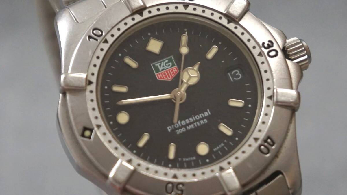 １円～ 【ボーイズ腕時計】TAG HEUER professional 200METERS 962.013 R タグホイヤー プロフェッショナル QZ の画像5