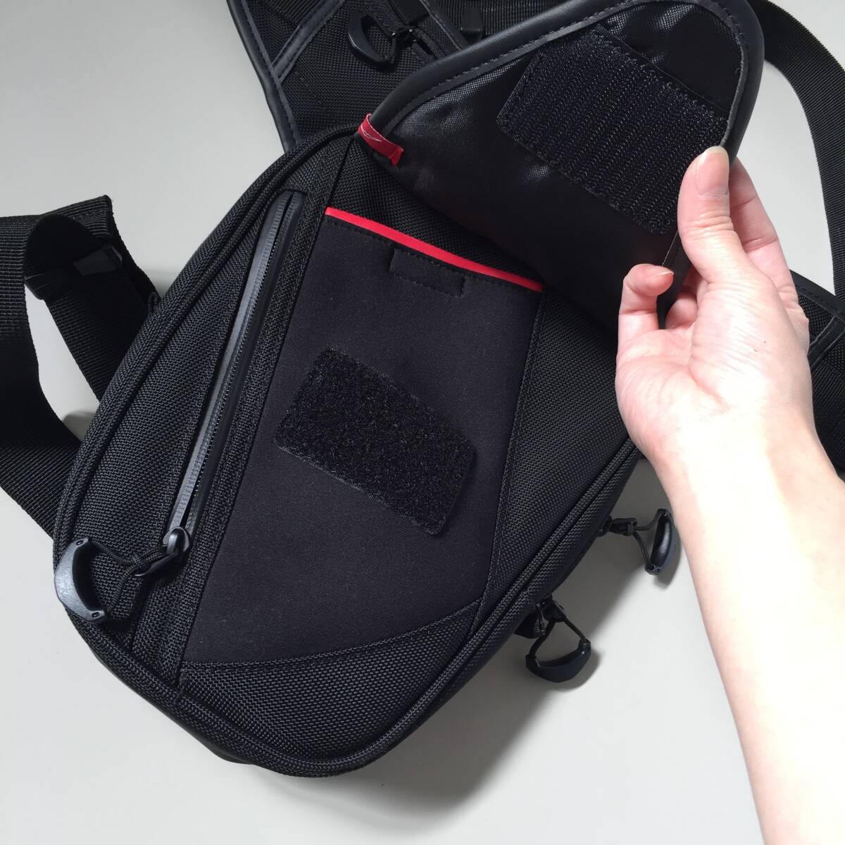 ○クシタニ KUSHITANI K-3602 LEG BAG レッグバッグ LEGBAG バイクアクセサリー ボディ ブラック 鞄 ファッション 中古品(NF240427)247-12_画像3