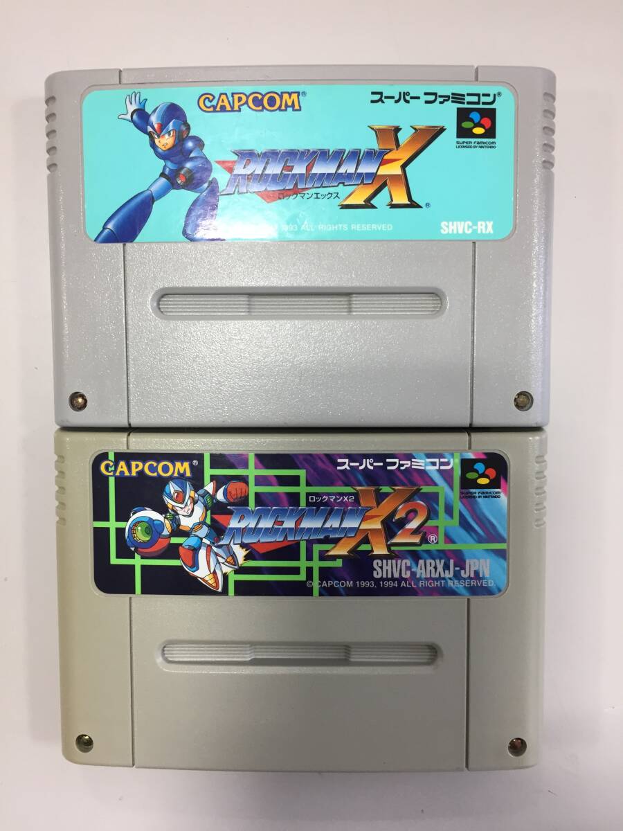 ♪スーパーファミコンソフト SFC ロックマン/ロックマンX2 2本セット 動作品 ソフトのみ ゲームソフト 中古 (NF240424) 401-357の画像1