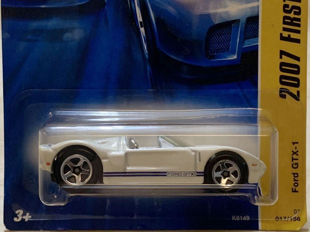 【カード裏に難あり：未開封】HOT WHEELS ホットウィール フォード GTX-1 / Ford GTX-1 [ホワイトパール/ブルーストライプ]_画像3