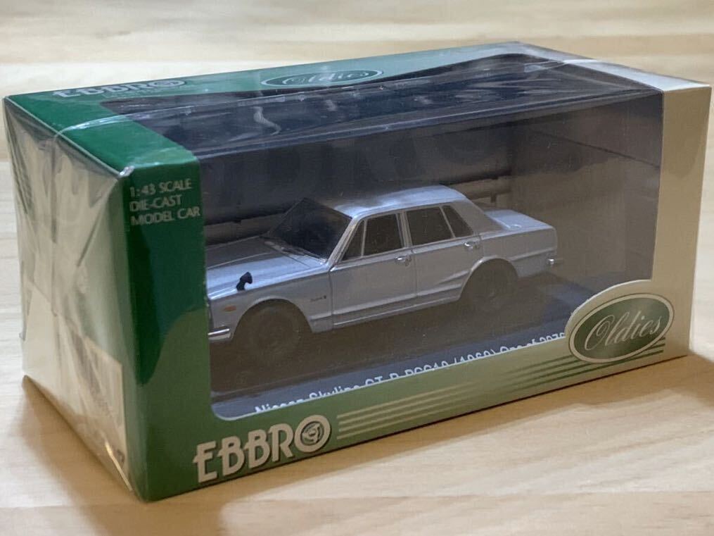 【新品：未開封】エブロ 1/43 1969年 ニッサン スカイライン GT-R PGC10 ハコスカ [43020] シルバー_画像6