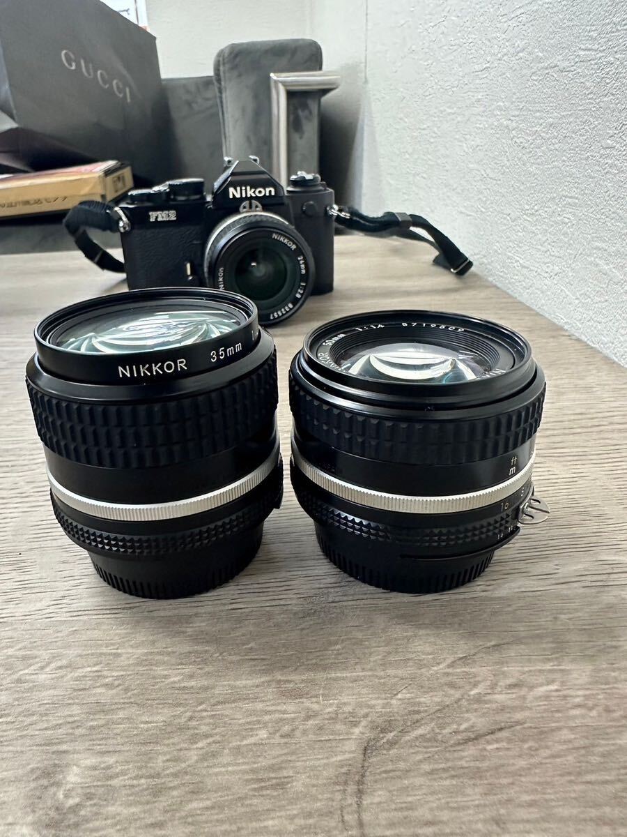 Nikon ニコン FM2 フィルムカメラ レンズ2個セット美品の画像9