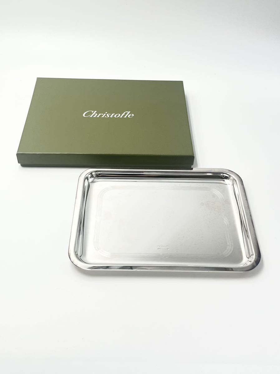  Chris to полный Christofle tray tray квадратное O-Bon 20×16 см FRANCE Франция 