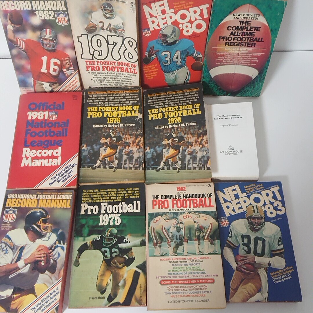 【古洋書】アメリカンフットボール 1970年1980年代 11種類12冊セット YS8の画像1
