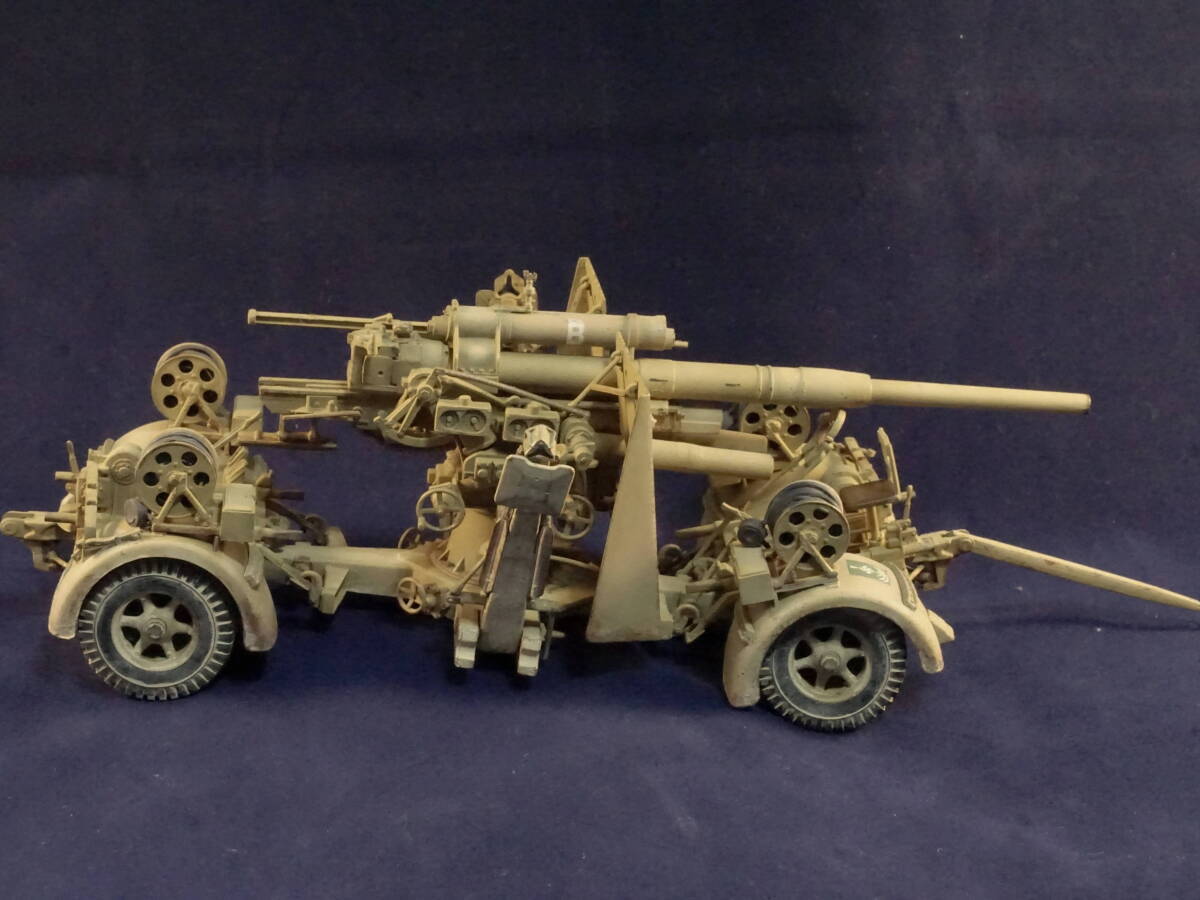 タミヤ 1/35 ドイツ 88mm砲 Flak36/37(NO.35017)プラモデル 塗装済完成品 砲のみの画像4