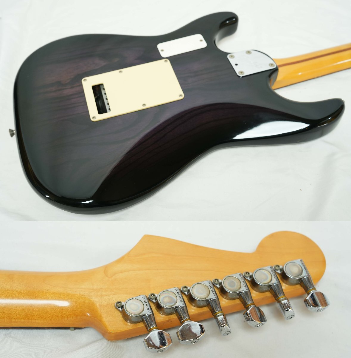 ★Fender Japan★STR-850LS See Thru Purple Sunburst レースセンサー搭載 ストラトキャスター 1990-1991年製 日本製 フェンダージャパン★_画像4